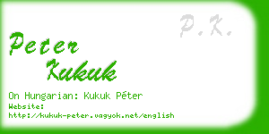 peter kukuk business card
